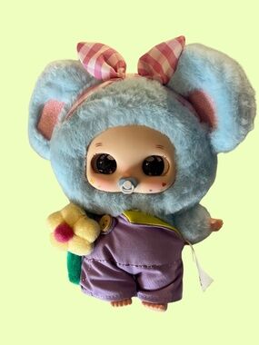 Baby Three Nora Spring Outing Team Plush Pendant - Mouse w/ Pacifier